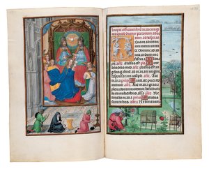 Folios från Rothschilds timbok, Gent eller Brygge, c.1505 av Flemish School