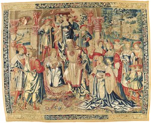 Fransk-flamsk biblisk gobeläng, ca 1510-30 av Flemish School