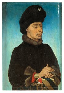 John The Fearless, Duke of Burgundy (olja på panel) av Flemish School