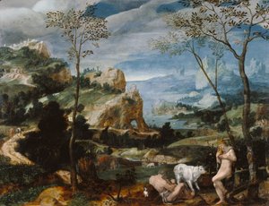 Landskap med Merkurius och Argus, c.1570 av Flemish School