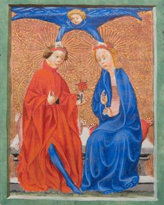 MS Gen1111 f.210 Saint Cecilia och Saint Valerianus, illustration från Legenda Aurea av Jacobus de Voragine, c.1405-10 av Flemish School