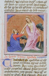 Ms Gen 1111 Page från Legenda Aurea, Brygge, c.1400-10 av Flemish School