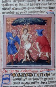 Ms Gen 1111 Page från Legenda Aurea, Brygge, c.1400-10 av Flemish School