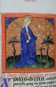 Ms Gen 1111 Page från Legenda Aurea, Brygge, c.1400-10 av Flemish School