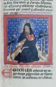 Ms Gen 1111 Page från Legenda Aurea, Brygge, c.1400-10 av Flemish School