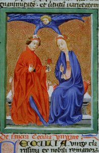 Ms Gen 1111 Page från Legenda Aurea, Brygge, c.1400-10 av Flemish School