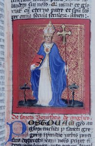 Ms Gen 1111 Page från Legenda Aurea, Brygge, c.1400-10 av Flemish School