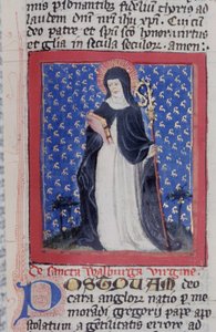 Ms Gen 1111 Page från Legenda Aurea, Brygge, c.1400-10 av Flemish School