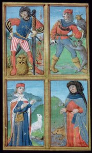 Ms Hunter 9 f.6r Knights and Noblemen, from De Medina Fen I. II, av Avicenna (980-1037) av Flemish School
