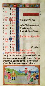 November: Game of Golf, från a Book of Hours av Flemish School