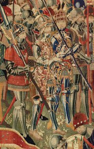 Sockens museum för gobelänger (Pastrana Parish Museum of Tapestries). flamländsk gobeläng. Landningen vid Arzila (Landningen vid Arzila, Desembarco och Arzila). Serie Erövringar av kung Alfonso I av Portugal (Erövringar av kung Alfonso V av Portugal). Turn av Flemish School
