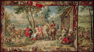 Plundring, från The Military Science-serien, Workshop of Judocus de Vos, c.1715-24 av Flemish School