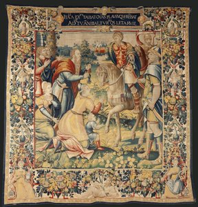 Hannibals historia, c.1570 (Tapestry) av Flemish School