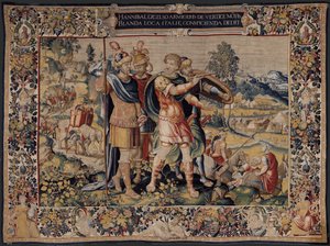 The History of Hannibal, c.1570 (gobeläng) av Flemish School