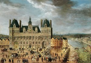 Hotel de Ville, Place de Greve av Flemish School