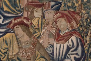 The Redemption of Man gobeläng (textil) av Flemish School