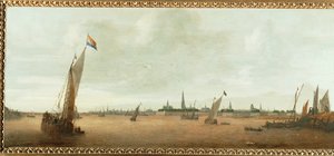 Vy över Antwerpen, Belgien ... av Flemish School