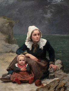 Le Grain (The Squall), ca 1871-81 (olja på duk) av Félicie (1831 88) Schneider