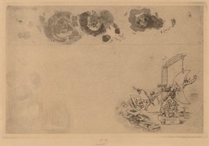 Belgiska gränsen, Bill of Disorder Frontiere de Belgique. Billet a Desordre, 1871. av Félicien Rops