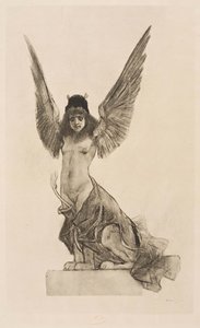 Kvinnlig sfinx eller parallell av Félicien Rops