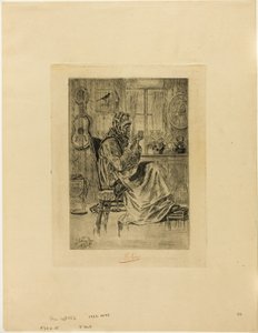 Gammal kvinna med en nål av Félicien Rops