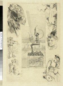Den store lyrikern. Titelbladet till 1887 års utgåva av Mallarmés verk. av Félicien Rops