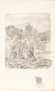 Tvättskvinnor, ca 1884-1887. av Félicien Rops