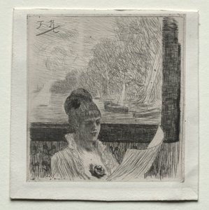 Ung kvinna. av Félicien Rops