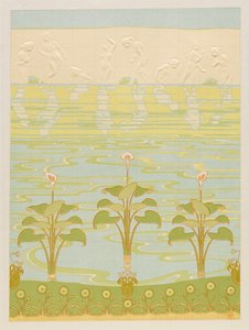 Dekoration i emaljerade kakel för badrum, 1898. av Félix Albert Anthyme Aubert