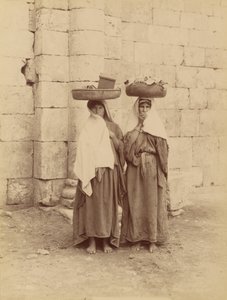 Kvinnor i Siloé, Palestina av Félix Bonfils