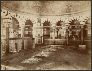 Interiör, Klippdomen, Jerusalem av Félix Bonfils