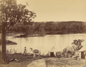 Le Jourdain [Jordanfloden] av Félix Bonfils