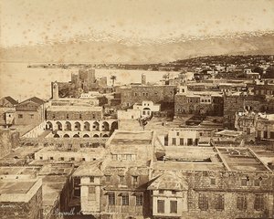 Panoramautsikt över Beirut, Libanon av Félix Bonfils