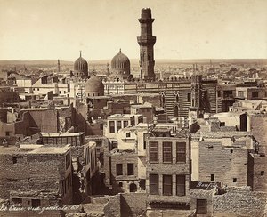 Panoramautsikt över Kairo, Egypten av Félix Bonfils