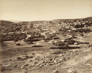 Panoramautsikt över Nazareth, Israel av Félix Bonfils