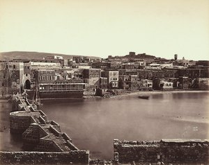 Panoramautsikt över en stad i Israel av Félix Bonfils