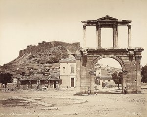 Hadrianus båge på Akropolis i Aten av Félix Bonfils