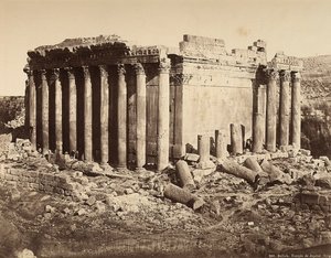 Bacchustemplet, i den arkeologiska zonen Heliopolis eller Baalbek, forntida syrisk stad, nu Libanon