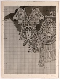 Schematiska ritningar av Buyid Silk (1962.264) av Félix Guichert