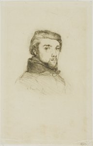 Porträtt av Fantin-Latour av Félix Henri Bracquemond