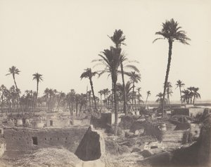 Abaziz, Interiör av en arabisk by, 1851-52, tryckt 1853-54. av Félix Teynard