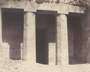 Béni-Haçan, Hypogean Architecture - Tomb of Amonei, 1851-52, tryckt 1853-54. av Félix Teynard