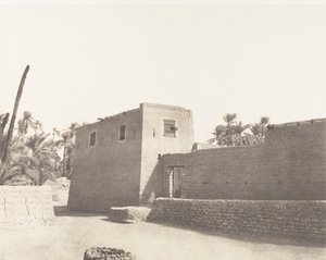Deir, Carrefour et Habitation Particulière, 1851-52, tryckt 1853-54. av Félix Teynard