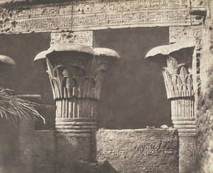 Esneh Latopolis, Sandy Construction - Architrave, Shafts and Capitals, 1851-52. av Félix Teynard