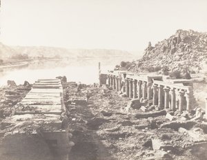 Fil Philae Island, allmän bild tagen från punkt I, på plattformen..., 1851-52, tryckt 1853-54. av Félix Teynard