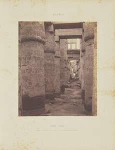 Karnak (Thebe). Palatset - Hypostyle Hall - Tvärgående vy från punkt K av Félix Teynard