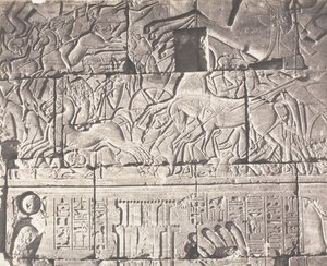 Karnak Thebe, Palace Inclosure - Detaljer om skulpturer vid Point O, 1851-52, tryckt 1853-54.