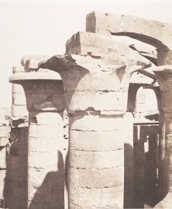 Karnak Thebe, Palace - Hypostyle Hall - Central Colonnade - Chapter..., 1851-52, tryckt 1853-54. av Félix Teynard