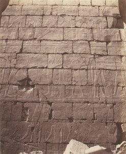 Karnak Thebe, Palace - Hypostyle Hall - Decoration of the Int..., 1851-52, tryckt 1853-54. av Félix Teynard