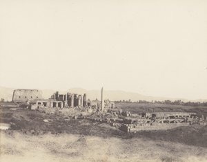 Karnak Thebe, Allmän syn på ruinerna tagna från sydost, i T, 1851-52, tryckt 1853-54. av Félix Teynard